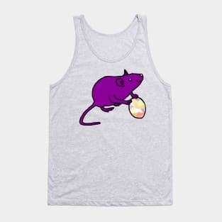 Purple Rat Holding an Easter Egg Tank Top